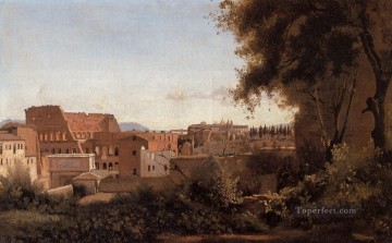 Roma Vista desde los Jardines Farnese Mediodía también conocido como Estudio del Coliseo plein air Romanticismo Jean Baptiste Camille Corot Pinturas al óleo